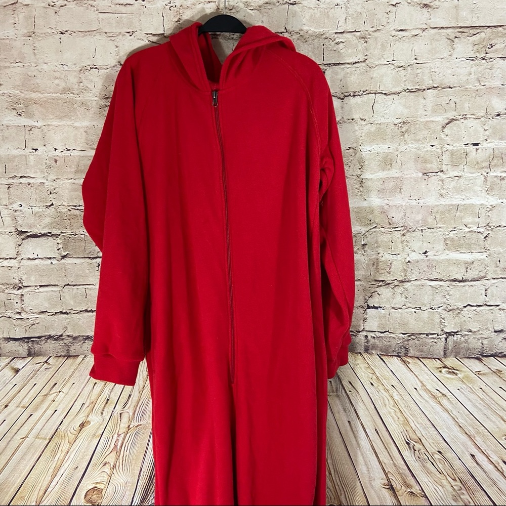 District fleece Red ONE PIECE pajama size medium